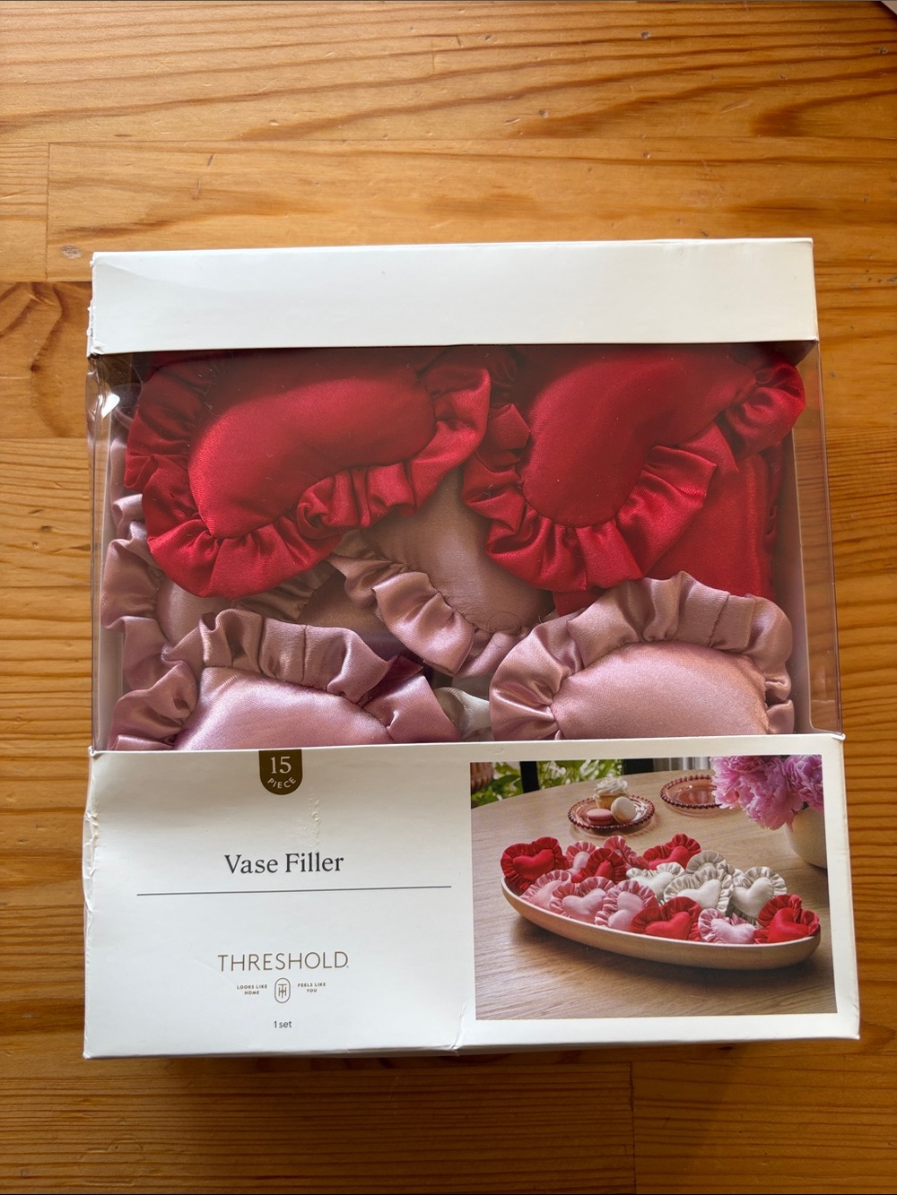 Threshold Satin Vase Fillers in Red and Light Pink